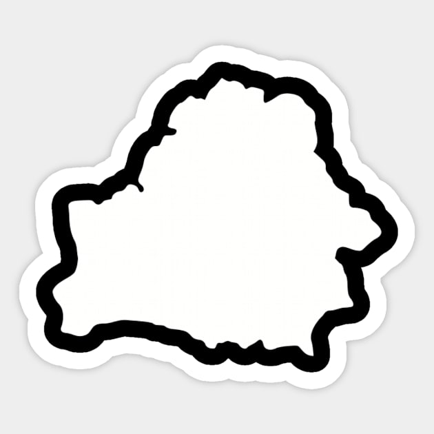 Belarus map Sticker by Designzz